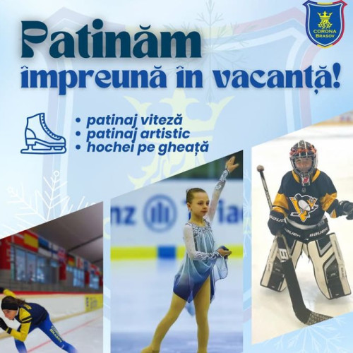 CSM Corona Brașov invită copiii la patinaj