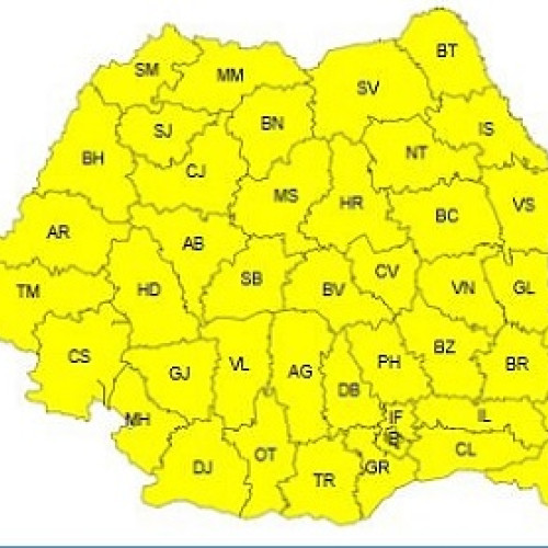 Avertizări meteorologice pentru perioada 23-26 mai
