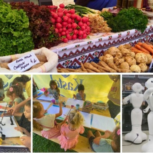 Robotul Pepper și educația financiară la piața volantă din Coresi