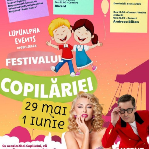 Făgăraș devine capitala veseliei prin Festivalul Copilăriei