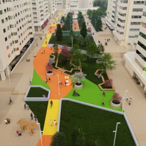 Primăria Brașov reconvertește pietonalul din Răcădău într-o pădure urbană