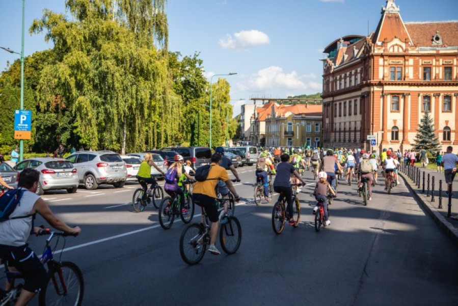 Parada bicicletelor la Brașov, în Parcul Nicolae Titulescu